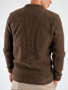 BL11 Cardigan in lana cotta con bottoni REF Moro (6)
