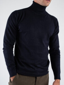 BL11 Dolcevita basico in viscosa BENIGNI Blu Navy (3)