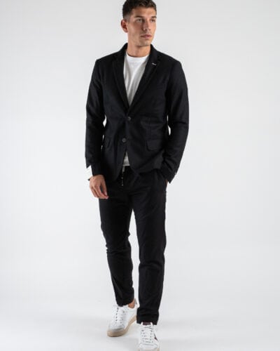 BL11 Giacca da abito in misto lana a due bottoni BL2371001 Nero