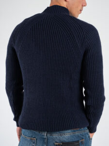 BL11 Maglione lupetto costa inglese MERINI Blu Navy (1)