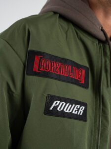 Bomber con zip e patch GA-7512 Verde Militare (1)