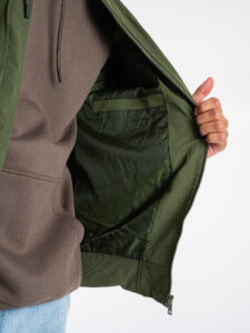 Bomber con zip e patch GA-7512 Verde Militare (7)