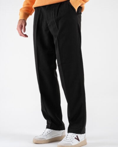 ESTASI Pantalone gamba morbida con coulisse in vita SANE INV Nero 1 Home