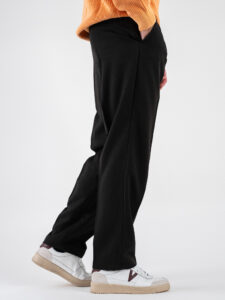 ESTASI Pantalone gamba morbida con coulisse in vita SANE’ INV Nero (3)