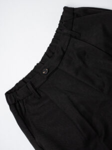 ESTASI Pantalone gamba morbida con coulisse in vita SANE’ INV Nero (6)