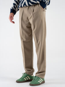 ESTASI Pantalone invernale con gamba morbida ed elastico in vita SANE’ INV Beige (1)