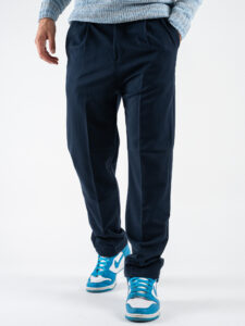 ESTASI Pantalone invernale con gamba morbida ed elastico in vita SANE’ INV Blu (1)