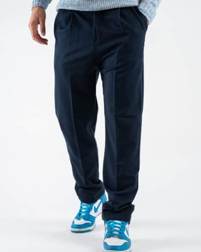 ESTASI Pantalone invernale con gamba morbida ed elastico in vita SANE INV Blu 1 Home