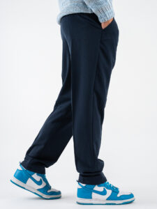 ESTASI Pantalone invernale con gamba morbida ed elastico in vita SANE’ INV Blu (4)