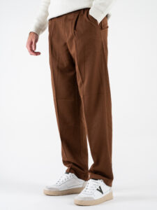 ESTASI Pantalone invernale con gamba morbida ed elastico in vita SANE’ INV Bruciato (2)