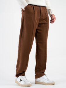 ESTASI Pantalone invernale con gamba morbida ed elastico in vita SANE’ INV Bruciato (3)