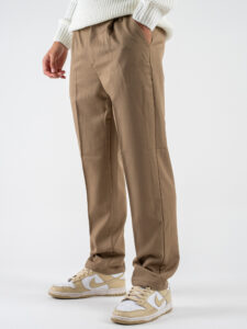 ESTASI Pantalone invernale con gamba morbida ed elastico in vita SANE’ INV Cammello (4)