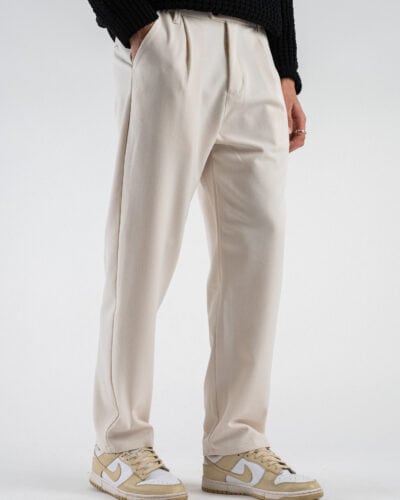 ESTASI Pantalone invernale con gamba morbida ed elastico in vita SANE INV Crema 2 Best Seller