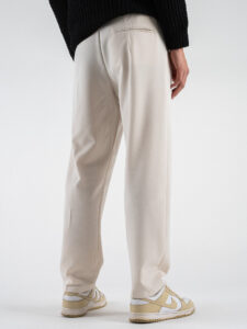 ESTASI Pantalone invernale con gamba morbida ed elastico in vita SANE’ INV Crema (4)