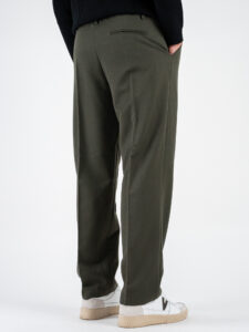 ESTASI Pantalone invernale con gamba morbida ed elastico in vita SANE’ INV Militare (1)