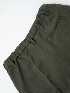ESTASI Pantalone invernale con gamba morbida ed elastico in vita SANE’ INV Militare (5)