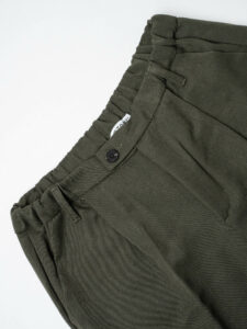 ESTASI Pantalone invernale con gamba morbida ed elastico in vita SANE’ INV Militare (6)