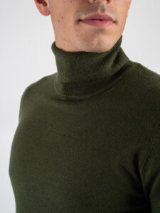 GIANNI LUPO Dolcevita tinta unita morbido in poliviscosa GL33500 Military Green (5)