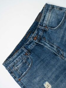 GIANNI LUPO Jeans carrot con rotture e toppe in fantasia piedipull GL6323Q Azzurro (3)