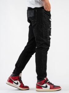 GIANNI LUPO Jeans con patch e catenella rimovibile GL177F Black (6)