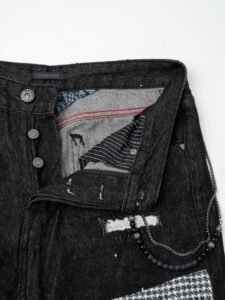 GIANNI LUPO Jeans con patch e catenella rimovibile GL177F Black (7)