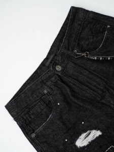 GIANNI LUPO Jeans con patch e catenella rimovibile GL177F Black (8)