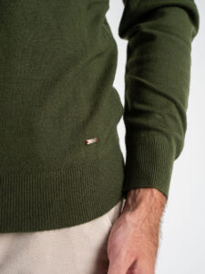 GIANNI LUPO Maglione girocollo basico in poliviscosa GL3398 Military Green (1)