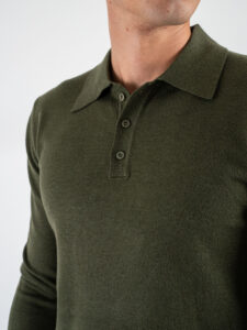 GIANNI LUPO Polo manica lunga basica GL508S Military Green (5)