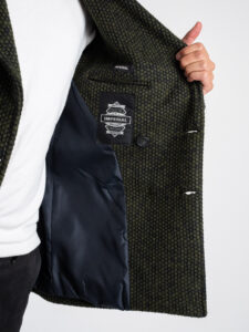 IMPERIAL Cappotto corto doppiopetto in misto lana lavorata con bottoni gioiello K5441K4851 Militare (1)