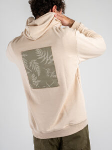 IMPERIAL Felpa in cotone con cappuccio e patch frontale in fantasia FF46FGS Beige (2)