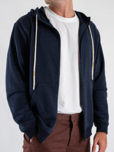 IMPERIAL Felpa tg.unica in cotone con cappuccio e zip FB89FGS Navy (1)