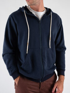 IMPERIAL Felpa tg.unica in cotone con cappuccio e zip FB89FGS Navy (3)