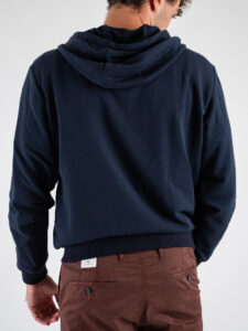 IMPERIAL Felpa tg.unica in cotone con cappuccio e zip FB89FGS Navy (6)