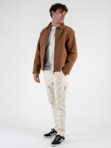 IMPERIAL Giubbino elastico a costina larga con zip e colletto U6407GC644 Camel (1)