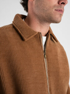 IMPERIAL Giubbino elastico a costina larga con zip e colletto U6407GC644 Camel (6)
