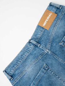 IMPERIAL Jeans morbido con rotture e toppe a contrasto P372MLUD94 Azzurro (1)