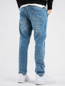 IMPERIAL Jeans morbido con rotture e toppe a contrasto P372MLUD94 Azzurro (7)