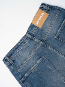 IMPERIAL Jeans regular slavato con rotture P8379POPK5 Blu (1)