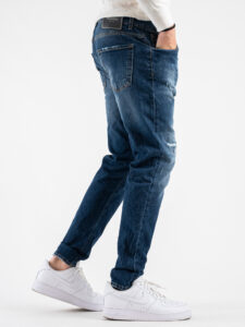 IMPERIAL Jeans skinny slavato con piccole rotture P640319313 Blu (6)