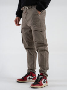 IMPERIAL Pantalone cargo con inserto elastico in vita P8379AISCR Fango (3)