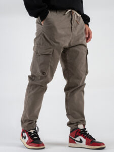 IMPERIAL Pantalone cargo con inserto elastico in vita P8379AISCR Fango (4)