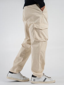 IMPERIAL Pantalone cargo con inserto elastico in vita P8379AISCR Off White (3)