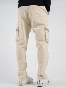 IMPERIAL Pantalone cargo con inserto elastico in vita P8379AISCR Off White (4)