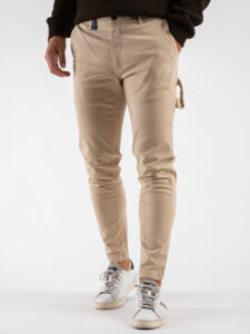 IMPERIAL Pantalone chinos con passante in jeans P640319308 Beige (2)