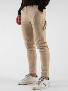 IMPERIAL Pantalone chinos con passante in jeans P640319308 Beige (3)