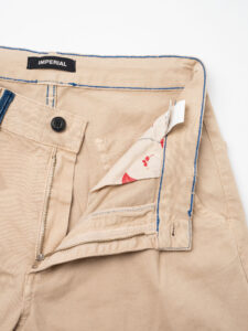IMPERIAL Pantalone chinos con passante in jeans P640319308 Beige (8)