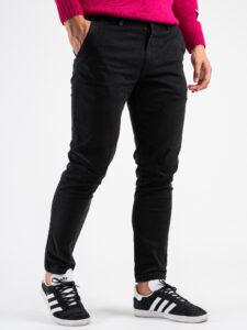 IMPERIAL Pantalone chinos con passante in jeans P640319308 Nero (5)