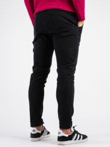 IMPERIAL Pantalone chinos con passante in jeans P640319308 Nero (7)
