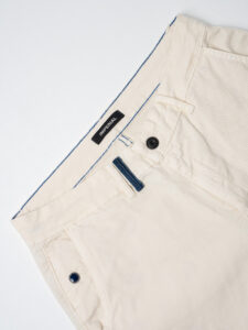 IMPERIAL Pantalone chinos con passante in jeans P640319308 Off White (3)