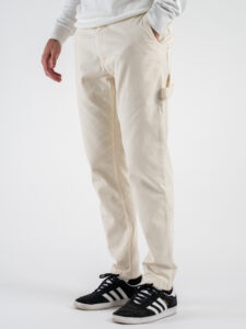 IMPERIAL Pantalone chinos con passante in jeans P640319308 Off White (7)